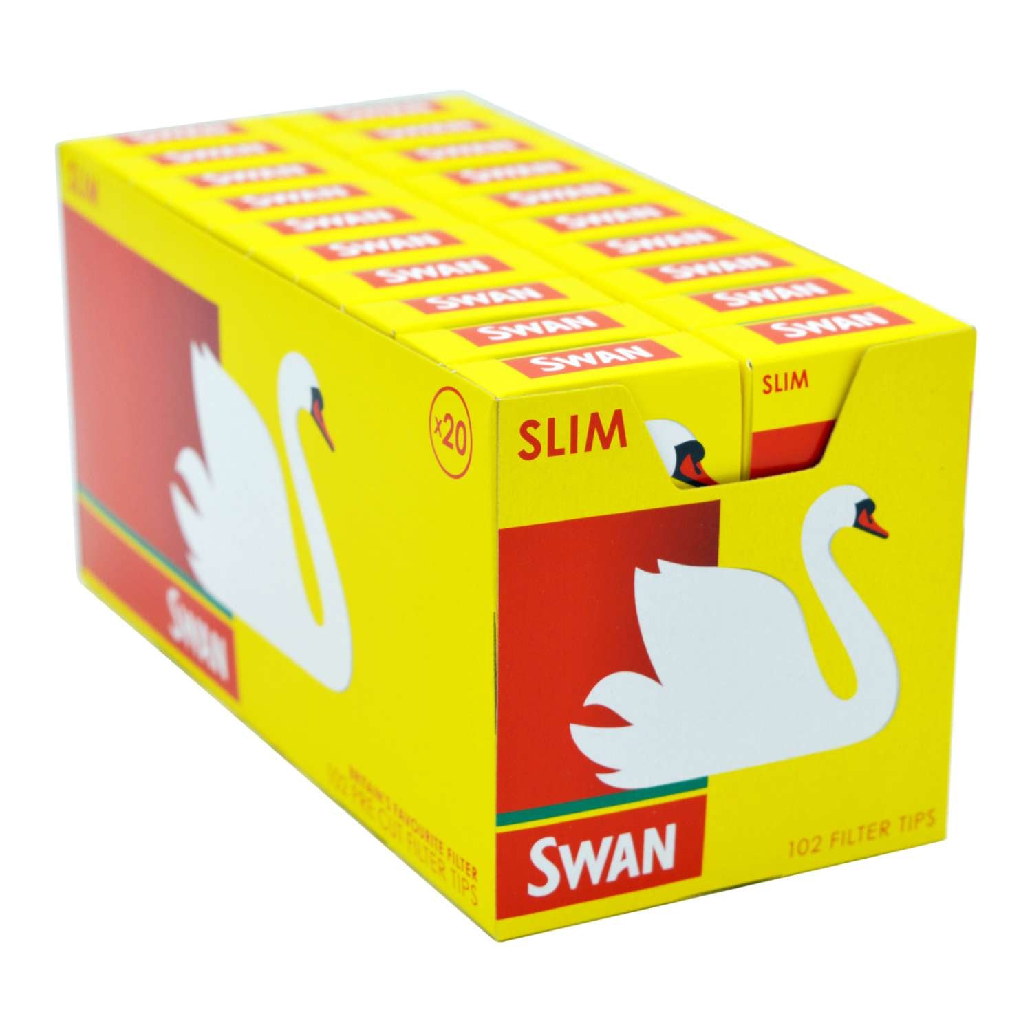 SWAN Slimline Pop-Up Filter Tips 20 Per Box - 102 Per Pack