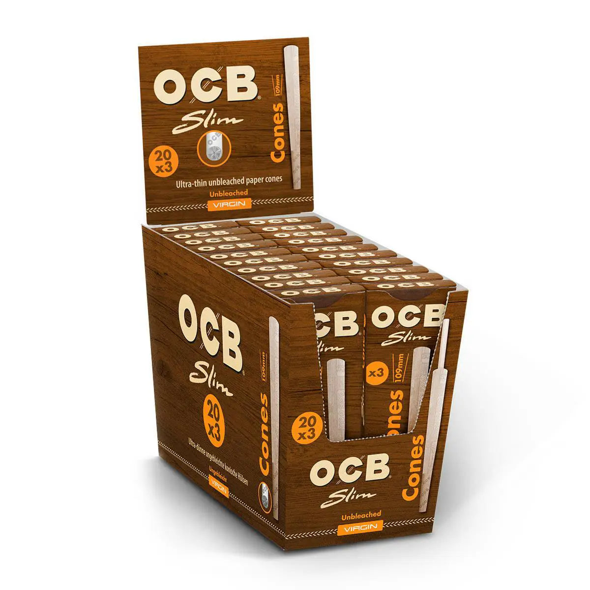 OCB Virgin King-Size Slim Pre-Rolled Cones (unbleached)