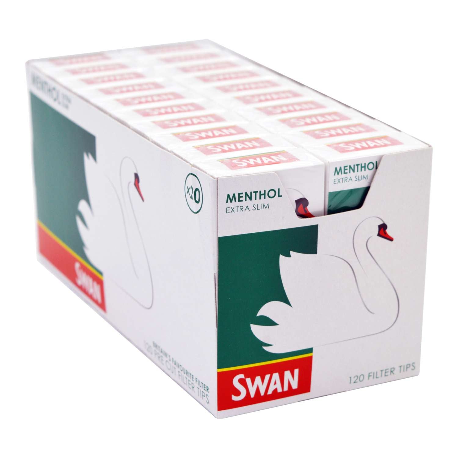 SWAN Menthol Extra Slim Filter Tips 20 Per Box