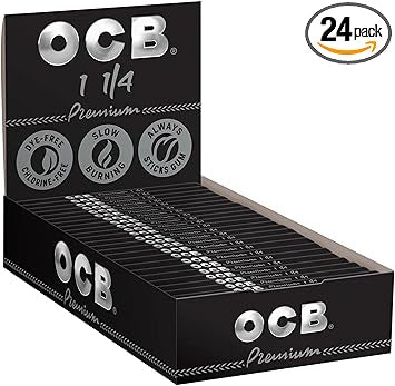 OCB Premium 1¼ Rolling Papers - 25 Per Box - 50 Leaves Per Pack