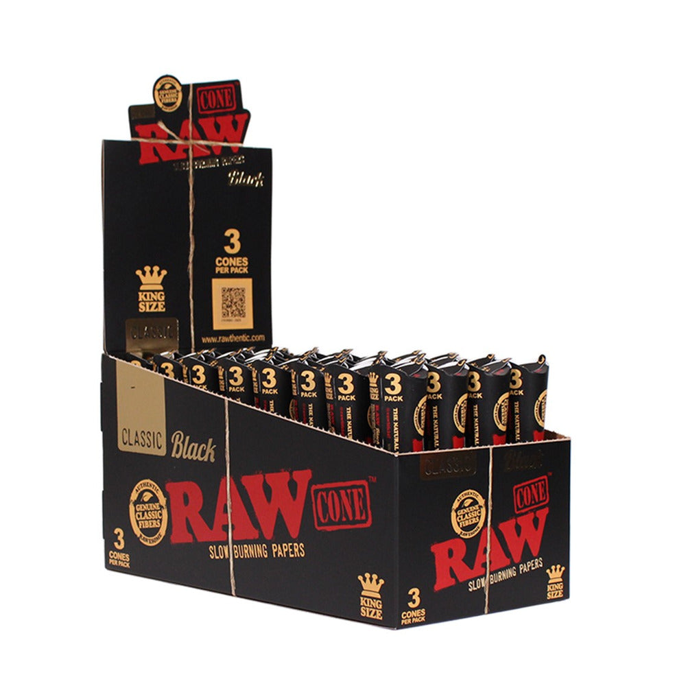 Raw 3 Pack Black Cone