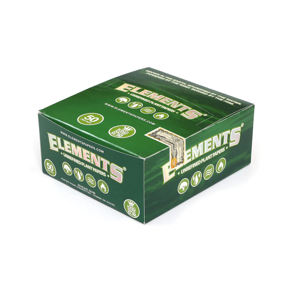 ELEMENTS Green King Size Slim Rolling Papers