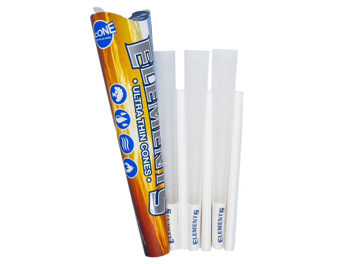 ELEMENTS Blue Pre-Rolled Cones - King Size - 3 Pack - 32