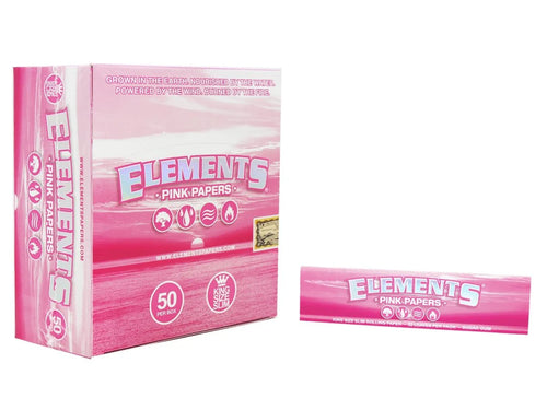 ELEMENTS Pink King Size Slim Rolling Papers