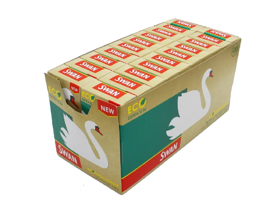 SWAN ECO Extra Slim Filter Tips - 20 Per Box - 120 Per Pack