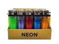Neon Clear Disposable Lighters - Pack of 50