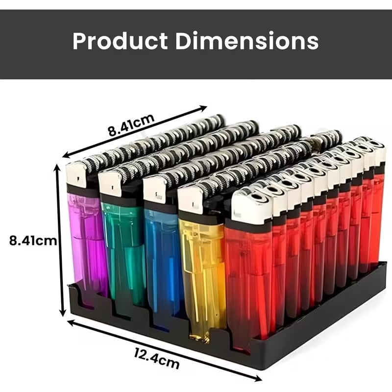 Neon Clear Disposable Lighters - Pack of 50